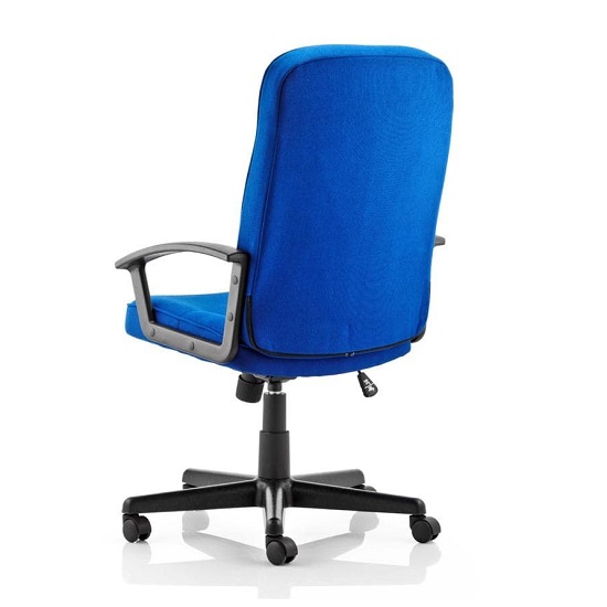 Janelle Fabric Office Chair In Blue With Padded Seat_2