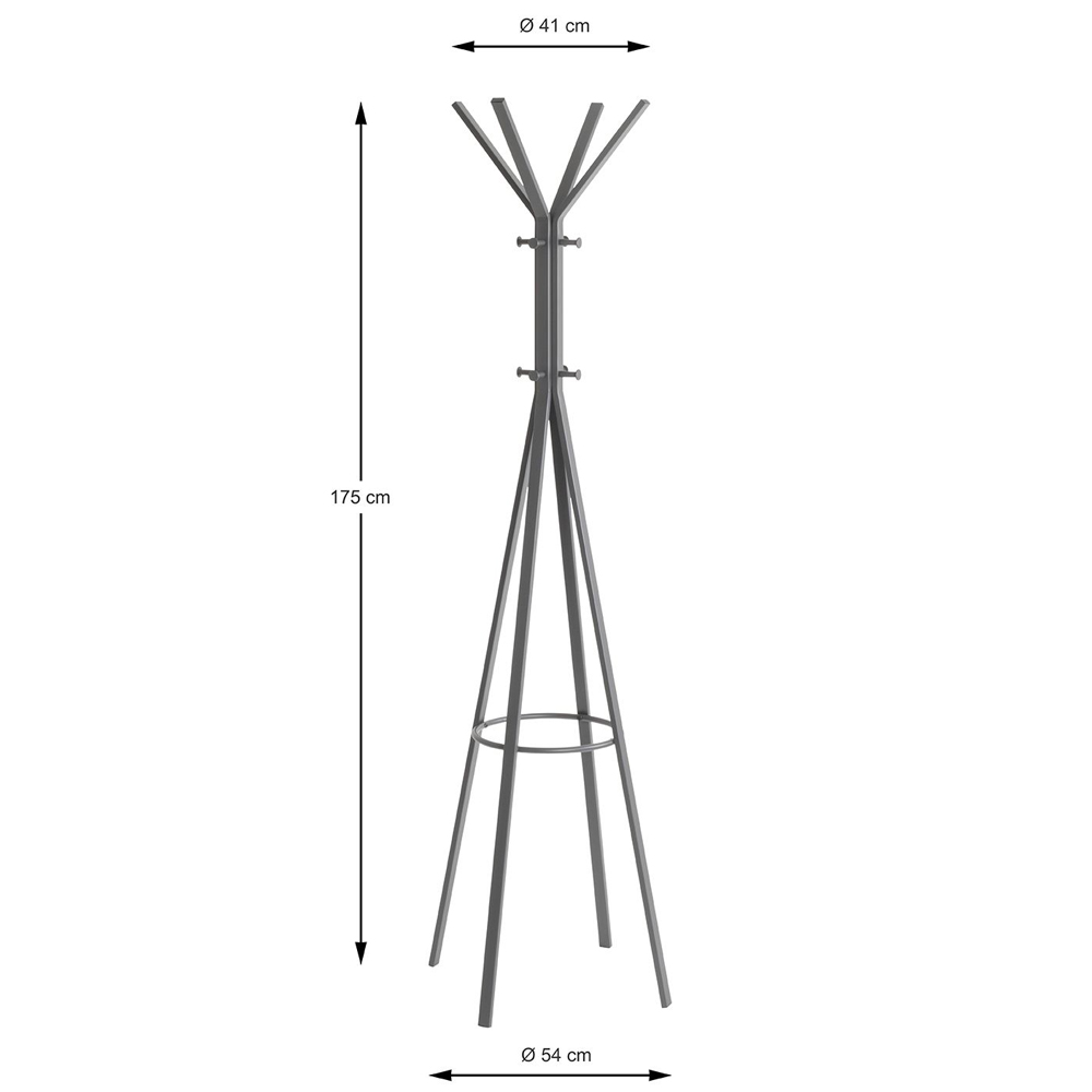 Janesville Metal Coat Stand In Grey