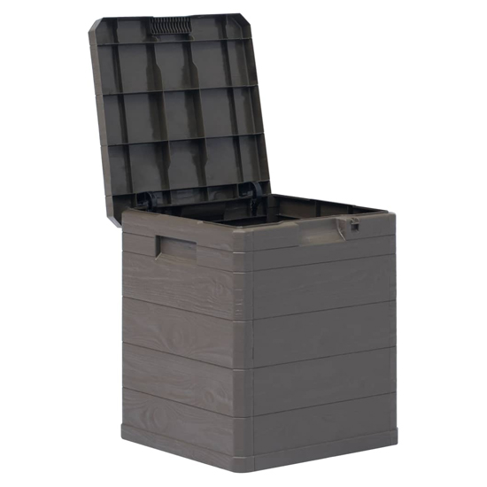Janya Plastic Garden Storage Box In Brown