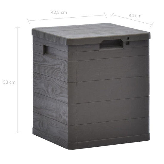 Janya Plastic Garden Storage Box In Brown