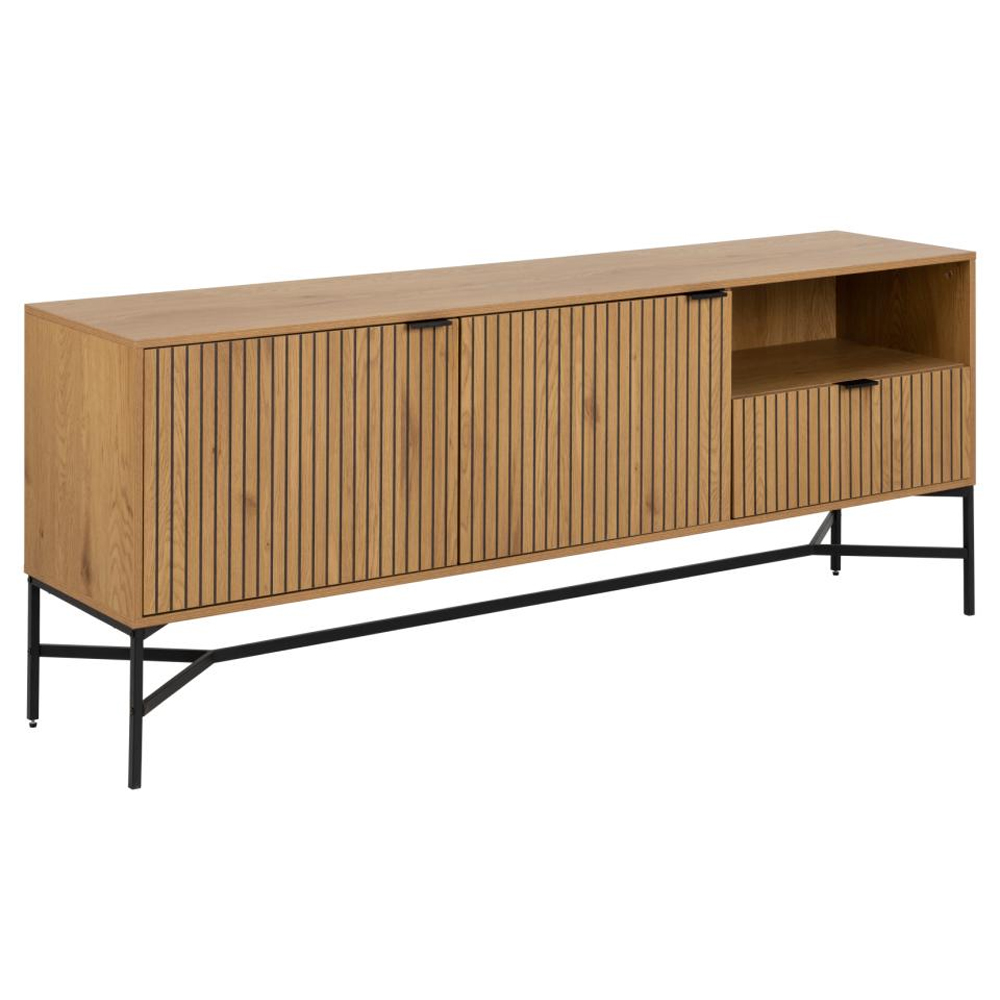 Japar Wooden Sideboard With 2 Doors 1 Drawer In Matt Wild Oak