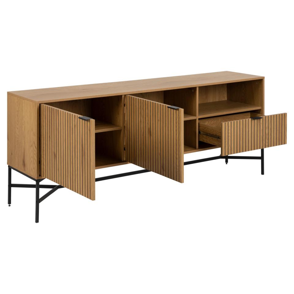 Japar Wooden Sideboard With 2 Doors 1 Drawer In Matt Wild Oak