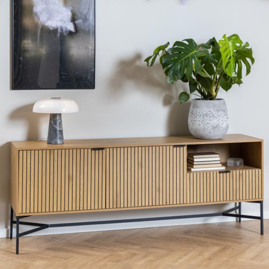 Read more about Japar wooden sideboard with 2 doors 1 drawer in matt wild oak
