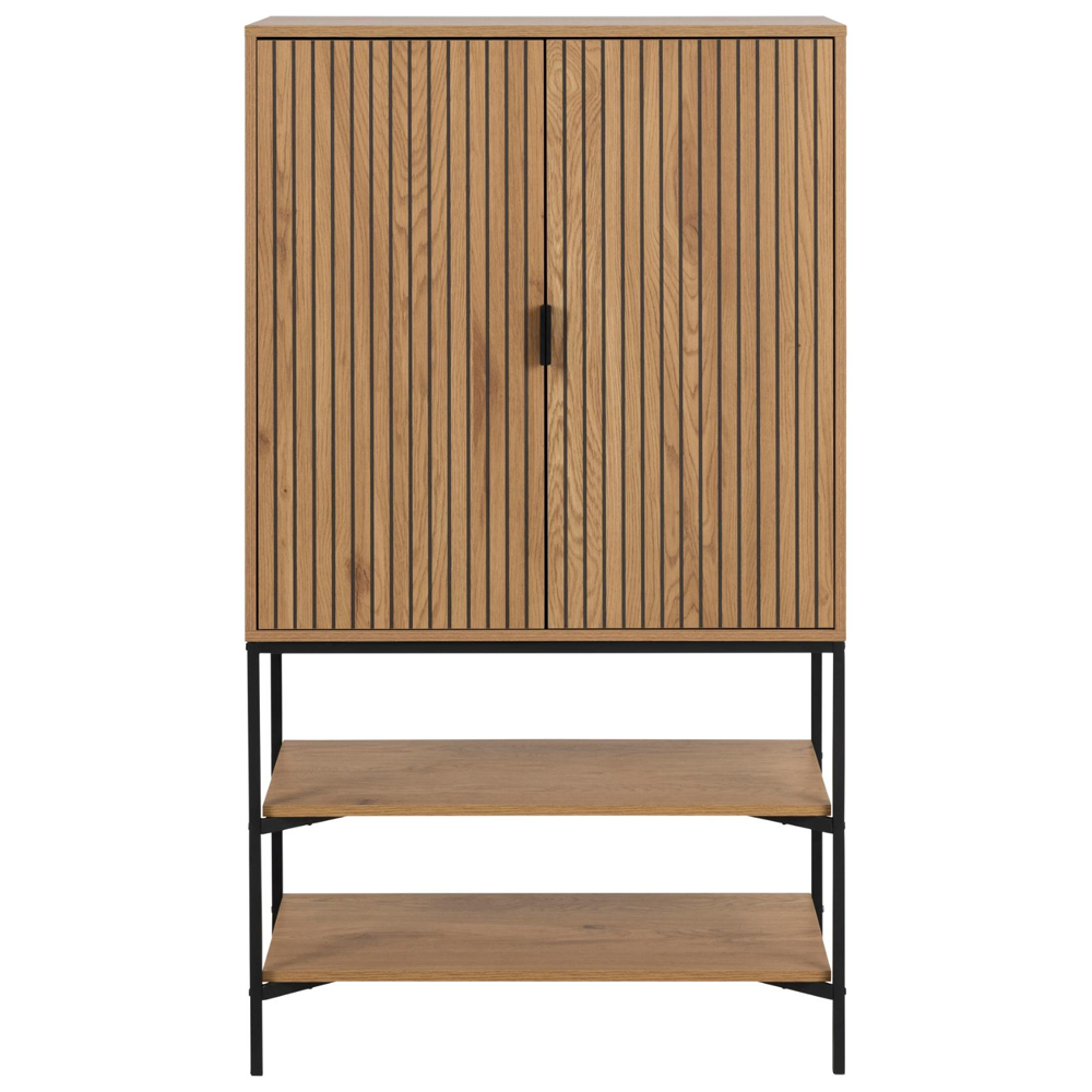 Japar Wooden Storage Cabinet With 2 Doors In Matt Wild Oak