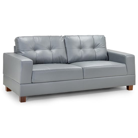 Product photograph of Jared Faux Leather 3 Seater Sofa In Grey from Furniture in Fashion