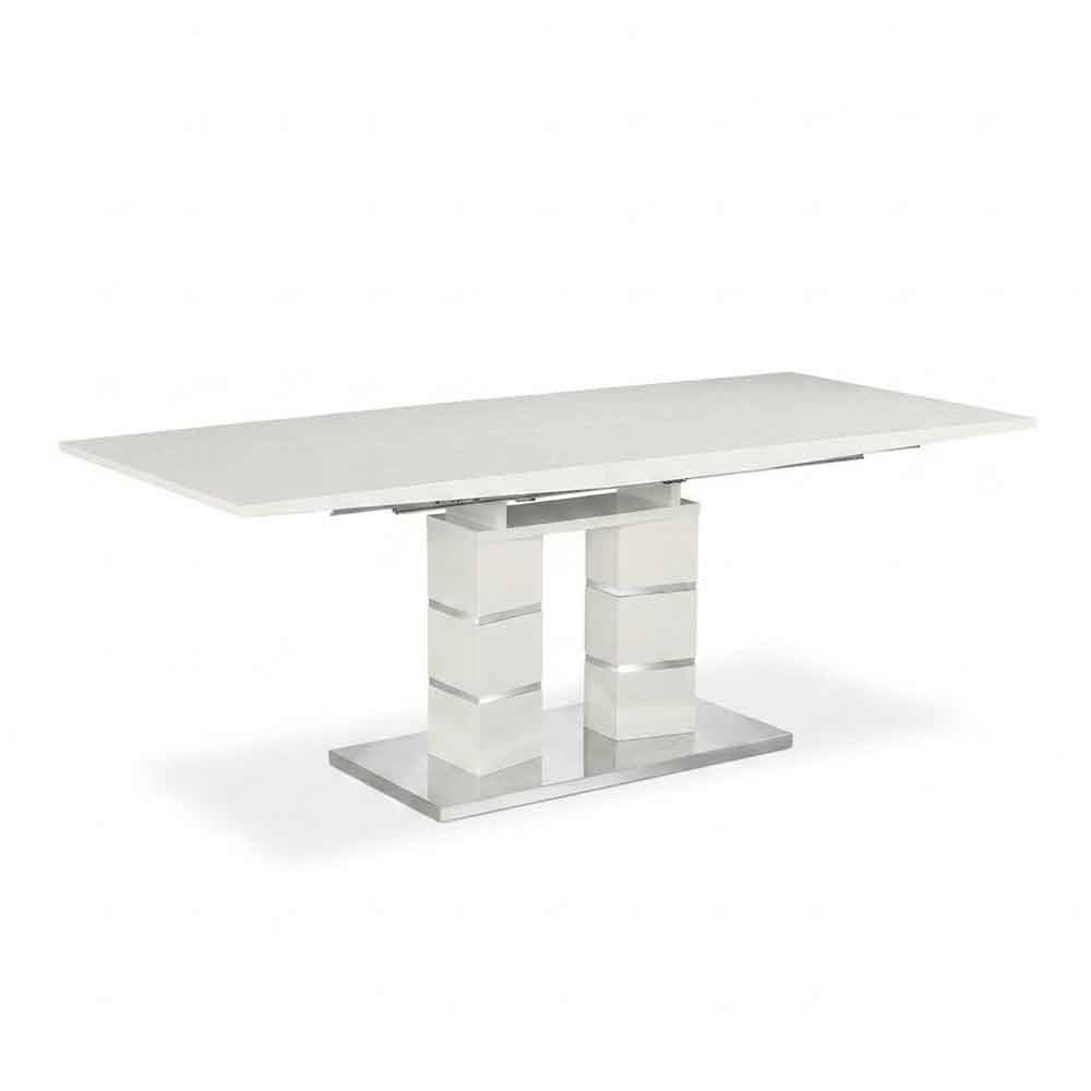 Jasna High Gloss Extending Dining Table in White