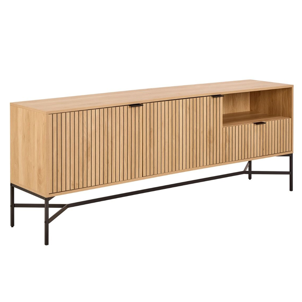 Jasper Wooden Sideboard With 2 Doors 1 Drawer In Wild Oak