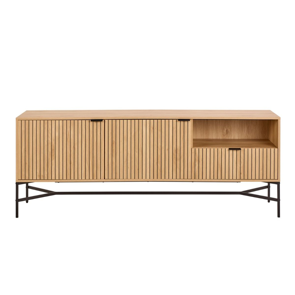Jasper Wooden Sideboard With 2 Doors 1 Drawer In Wild Oak