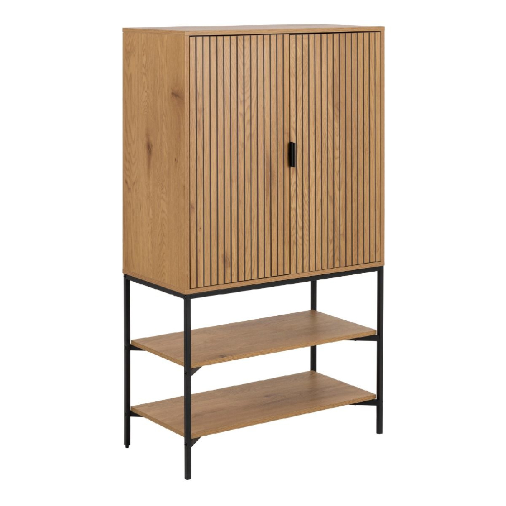 Jasper Wooden Storage Cabinet With 2 Doors 2 Shelves In Oak