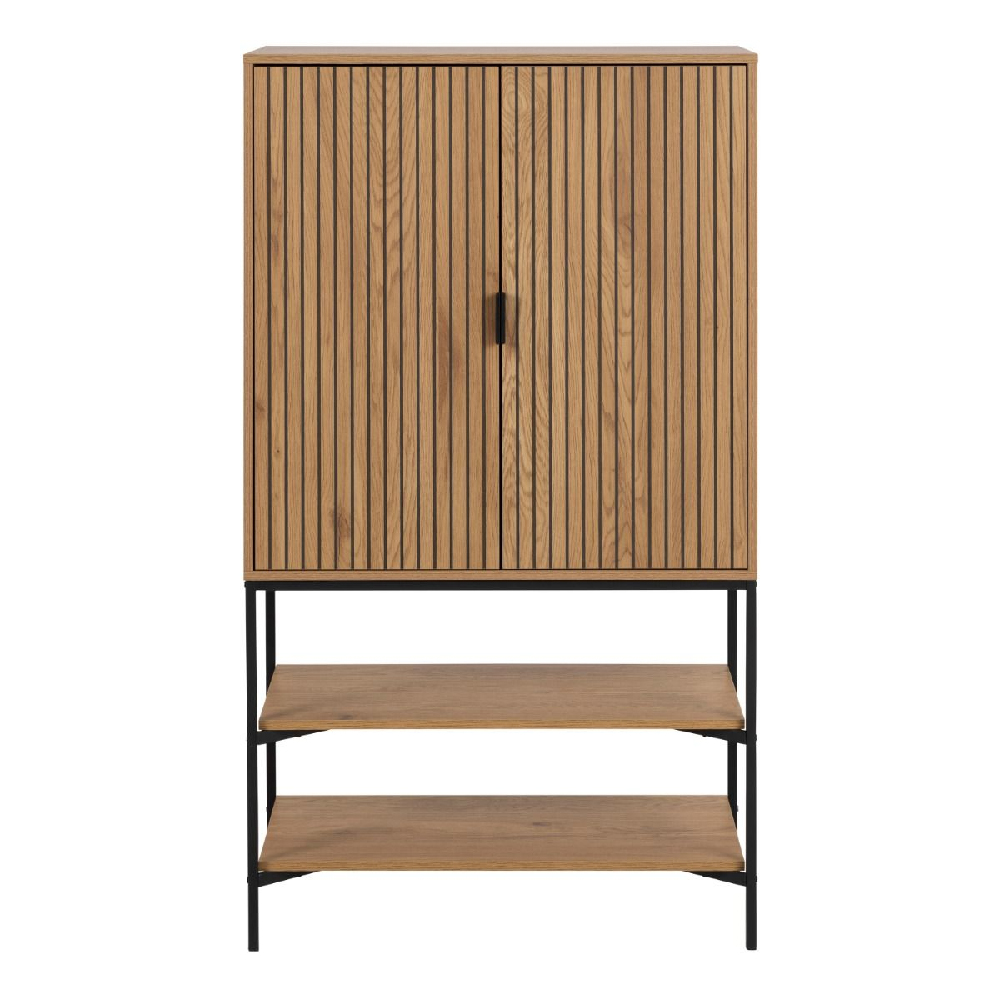 Jasper Wooden Storage Cabinet With 2 Doors 2 Shelves In Oak