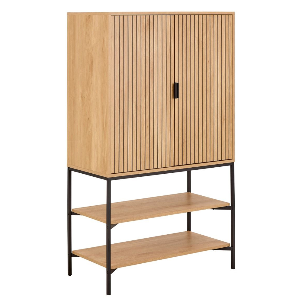 Jasper Wooden Storage Cabinet With 2 Doors In Wild Oak
