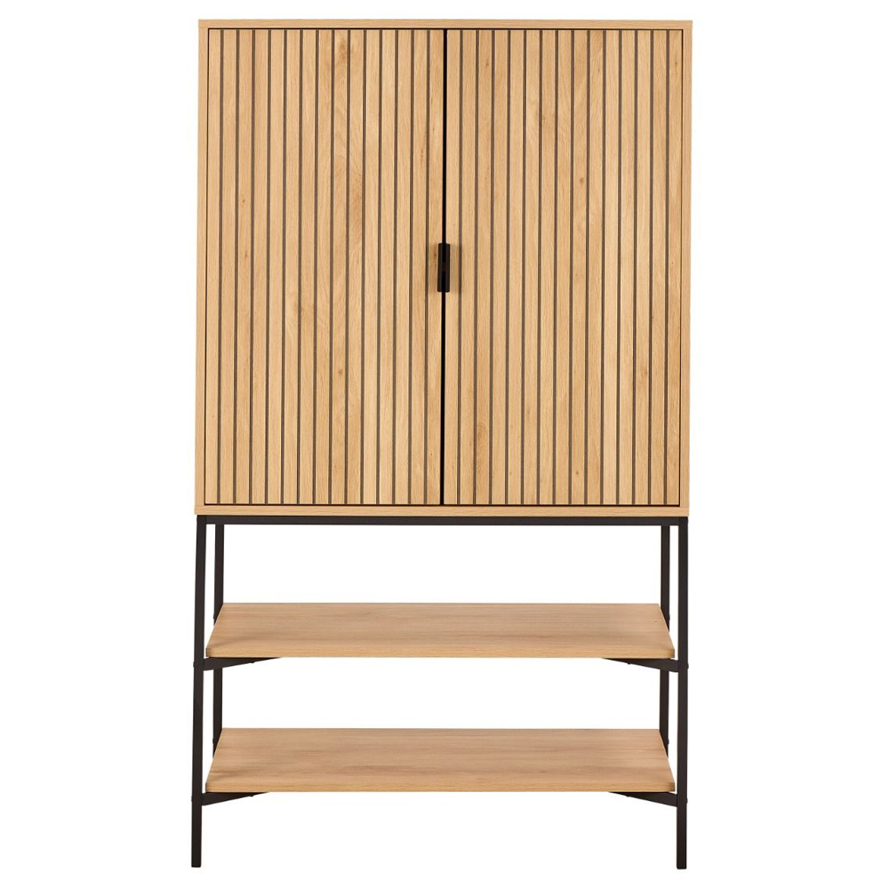 Jasper Wooden Storage Cabinet With 2 Doors In Wild Oak