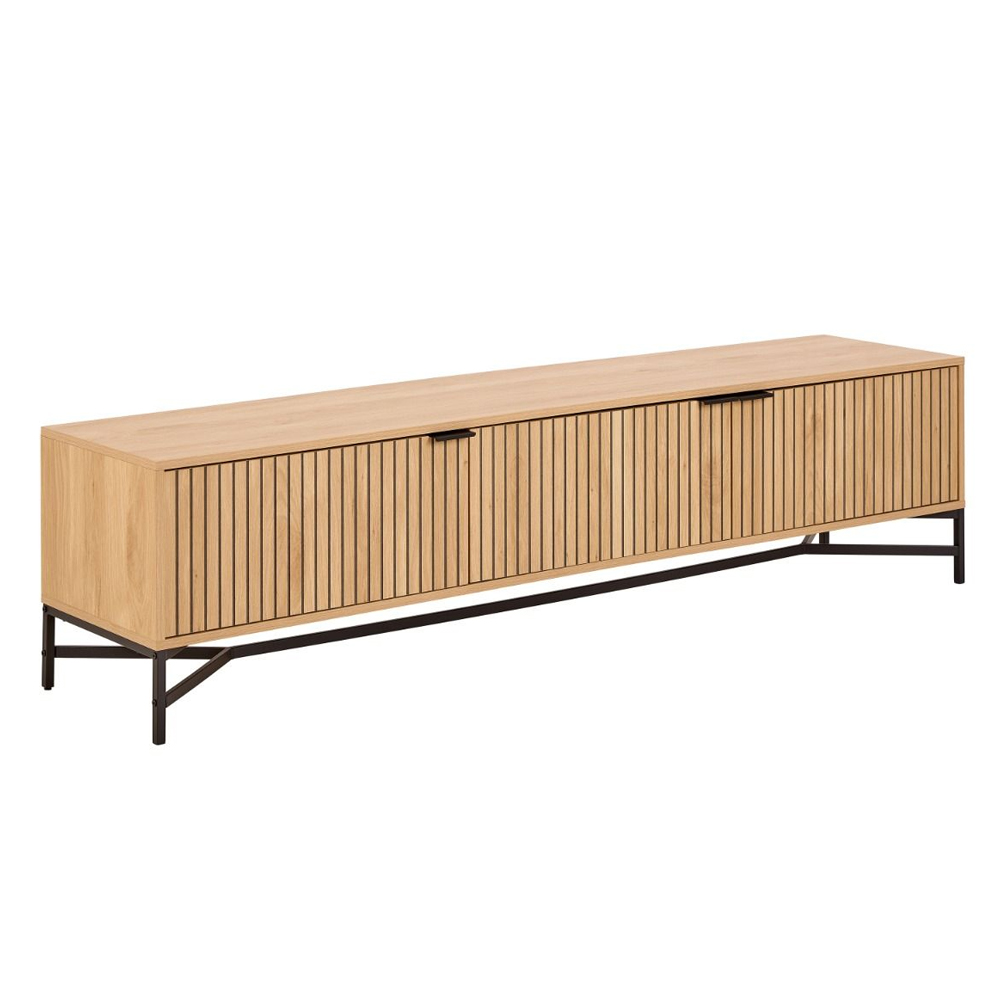 Jasper Wooden TV Stand With 3 Doors In Wild Oak