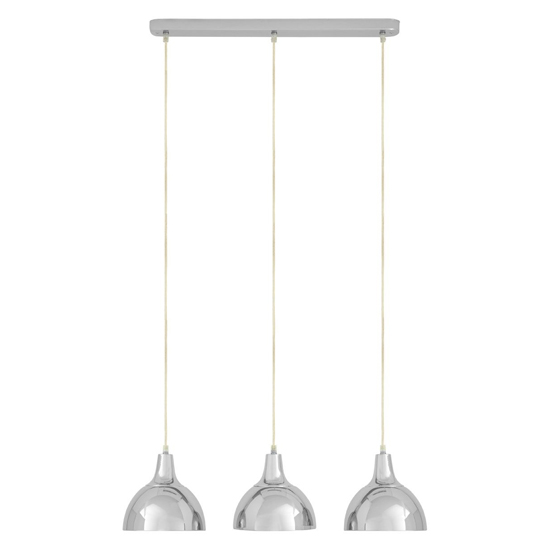 Product photograph of Jaspro 3 Metal Shades Pendant Light In Chrome from Furniture in Fashion