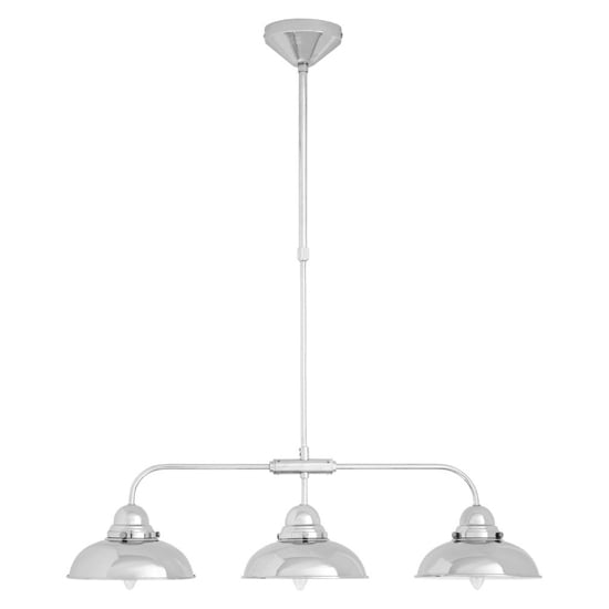 Photo of Jaspro 3 steel shades pendant light in chrome