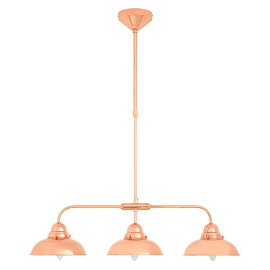 Product photograph of Jaspro 3 Steel Shades Pendant Light In Copper from Furniture in Fashion