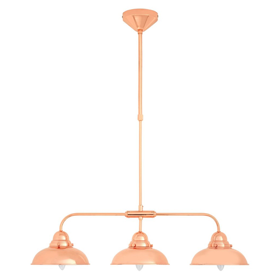 Read more about Jaspro 3 steel shades pendant light in copper