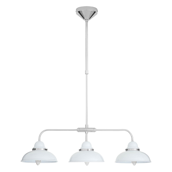 Read more about Jaspro 3 steel shades pendant light in white and chrome