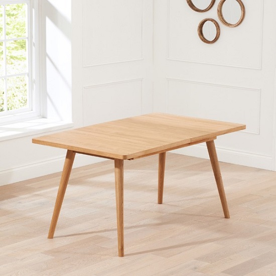 Javelin Wooden Extendable Dining Table In Solid Oak Javelin Wooden Extendable Dining Table In Solid Oak