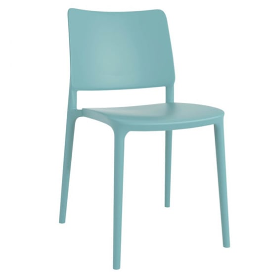 Javes Polypropylene Side Chair In Aqua Blue