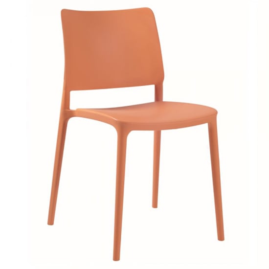 Product photograph of Javes Polypropylene Side Chair In Orange from Furniture in Fashion