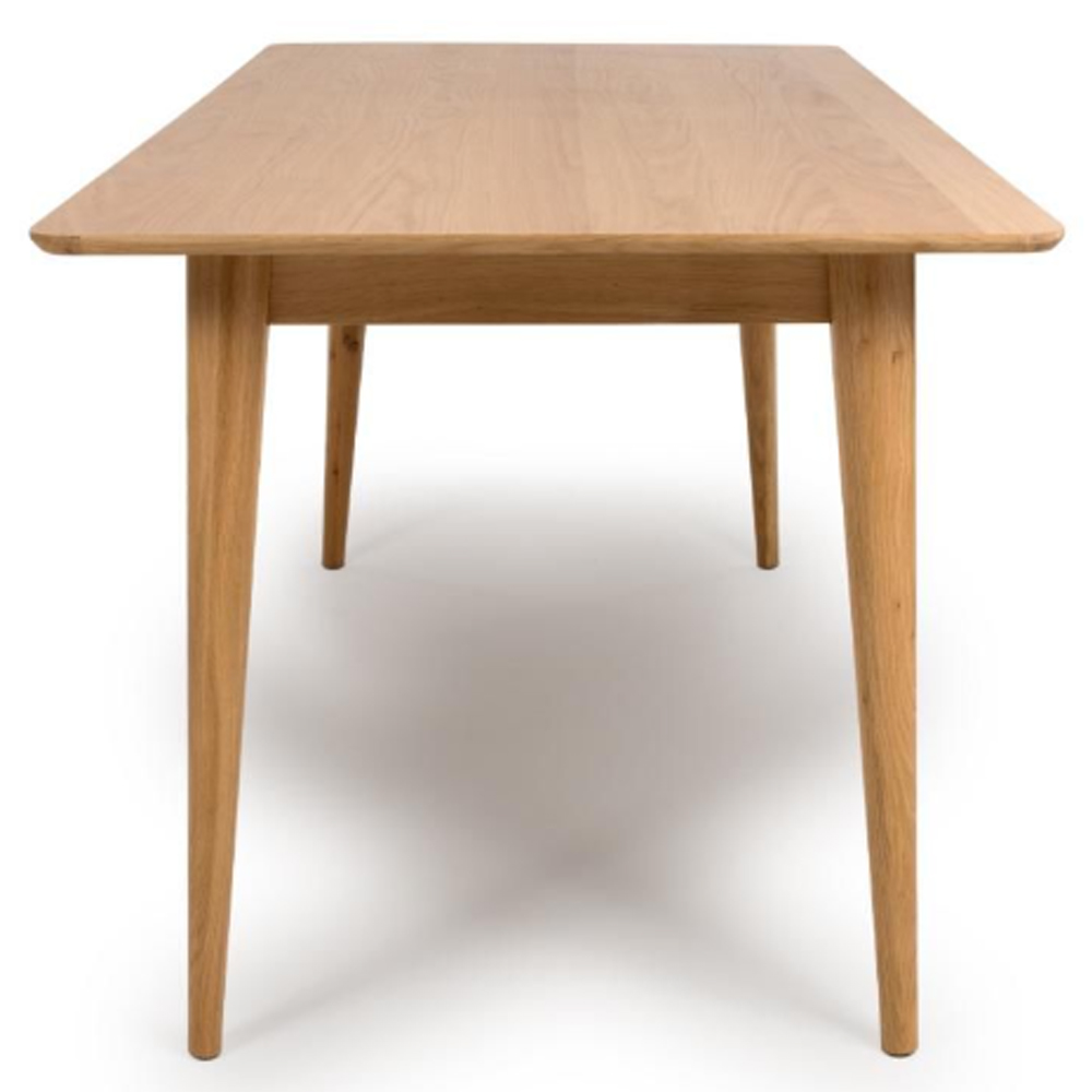 Javion 160cm Wooden Rectangular Dining Table In Natural Oak