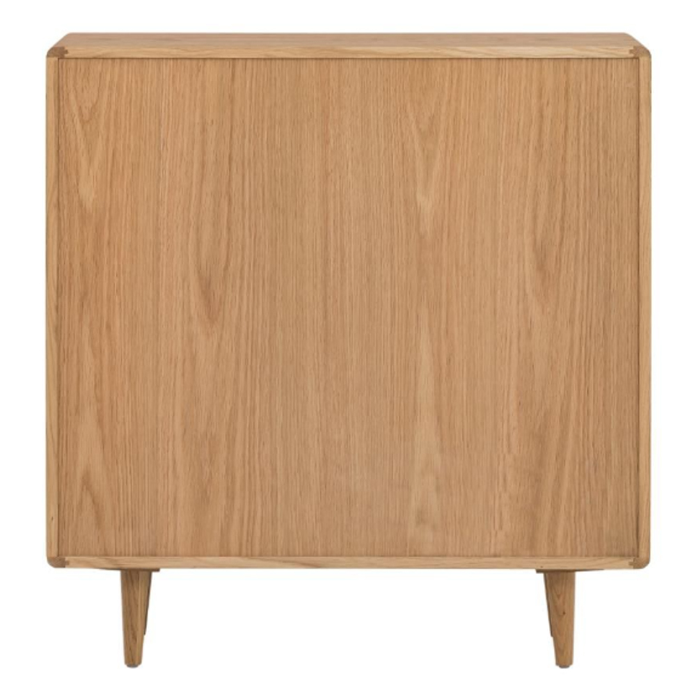 Javion Wooden Bookcase With 3 Shelves In Natural Oak