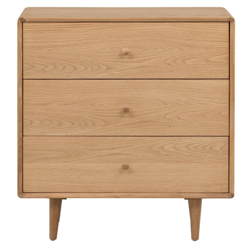Javion Wooden Chest Of 3 Drawers In Natural Oak
