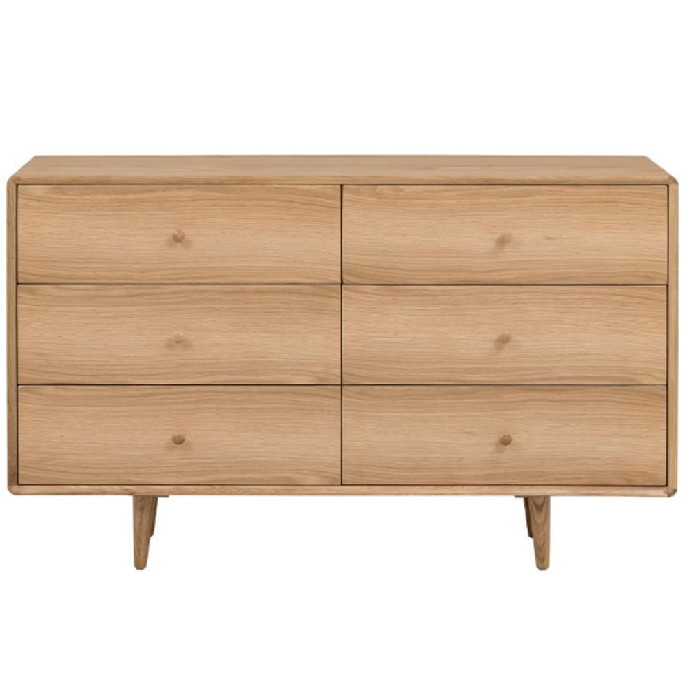 Javion Wooden Chest Of 6 Drawers In Natural Oak