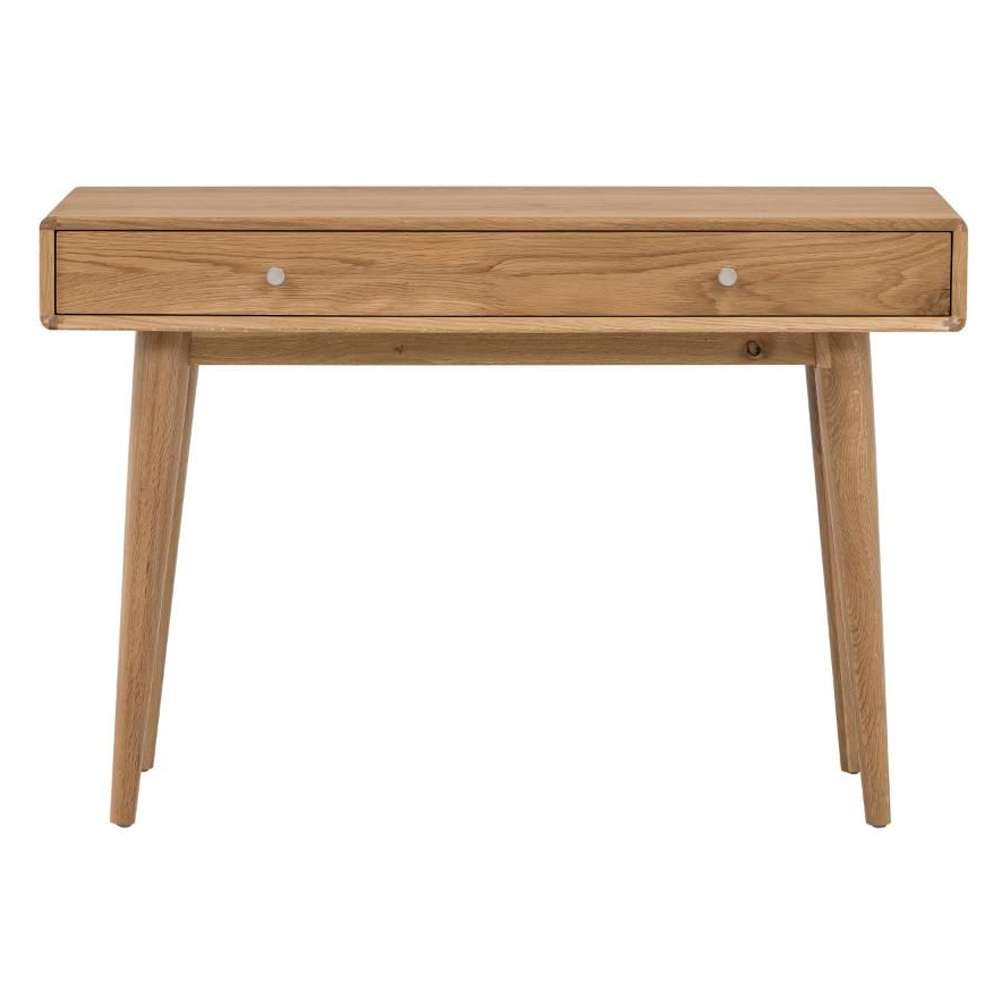 Javion Wooden Console Table With 1 Drawer In Natural Oak