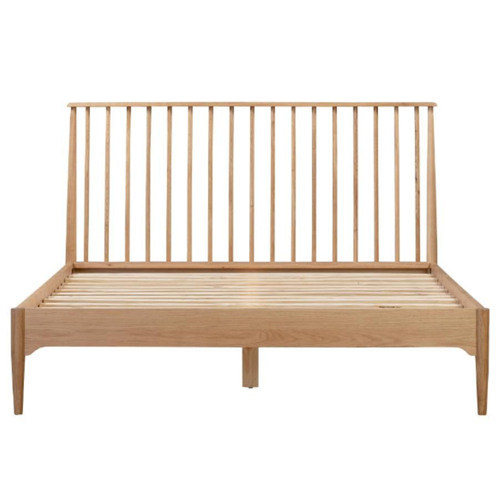 Javion Wooden Double Bed In Natural Oak