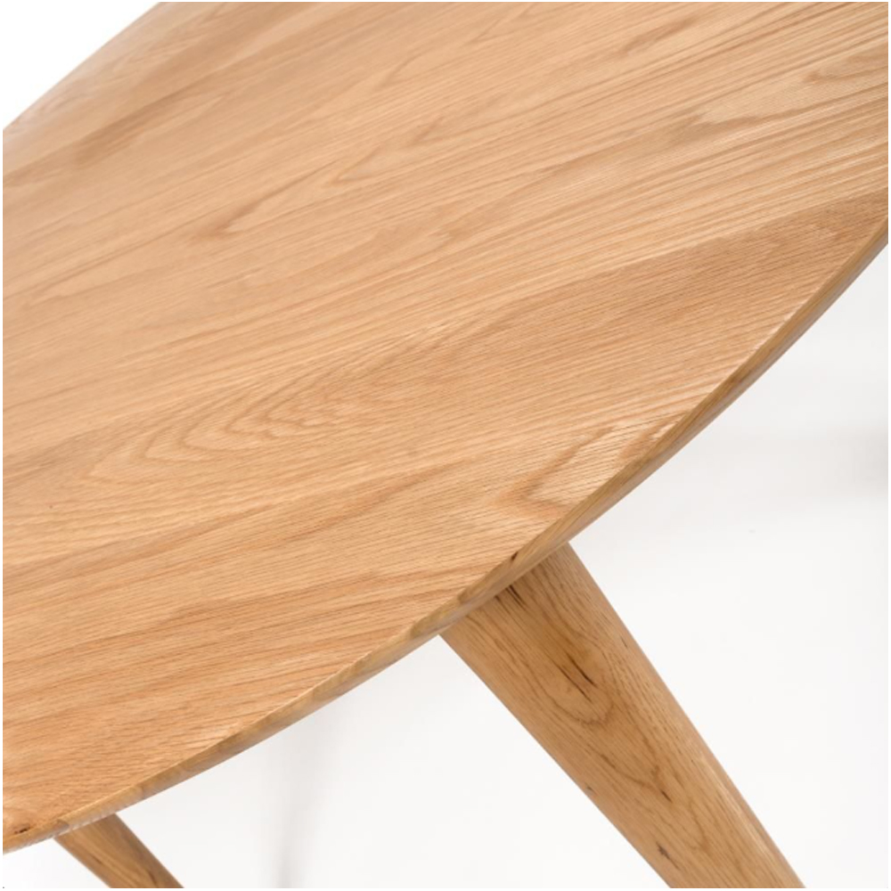 Javion Wooden Round Dining Table In Natural Oak