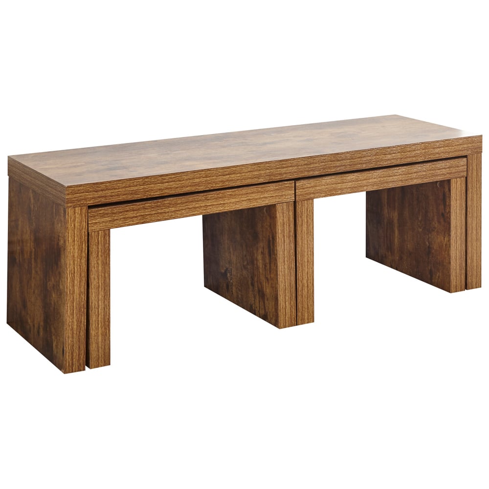 Jawcraig Wooden Nesting Coffee Tables In Brown
