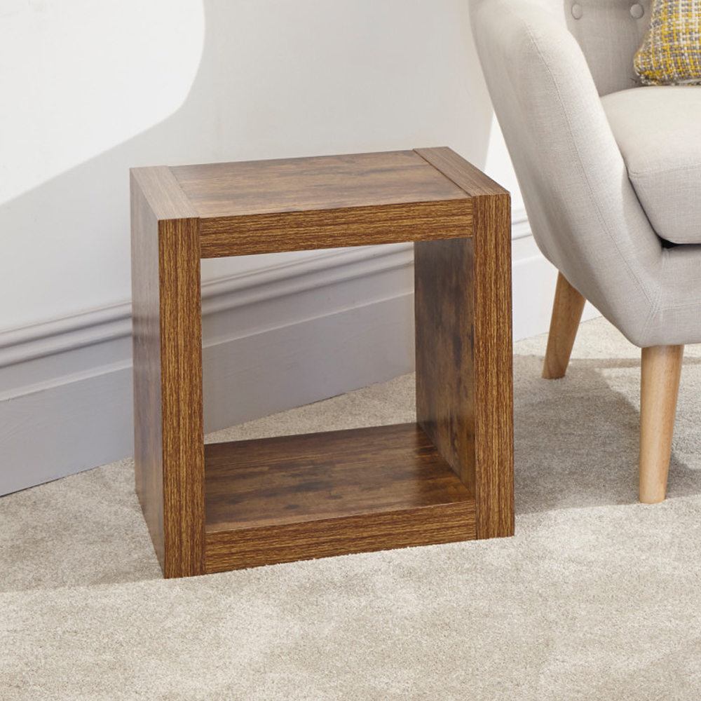 Jawcraig Wooden Square End Table In Brown