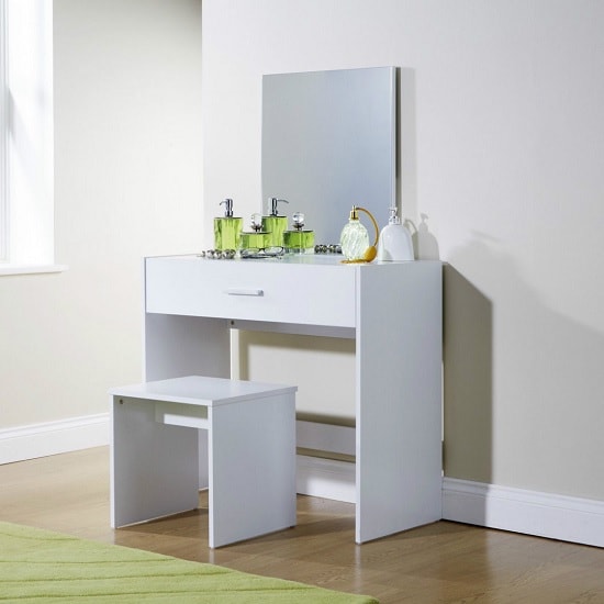 Johnstone Contemporary Wooden Dressing Table Set In White_4