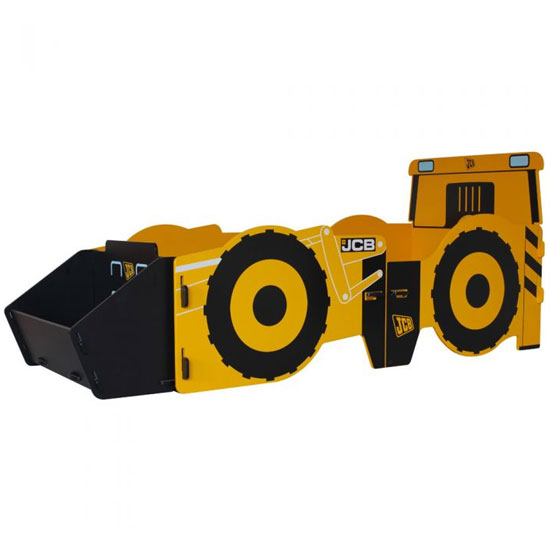 Read more about Jcb kids single bed in yellow with screen printed graphics