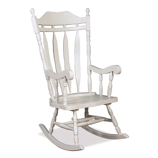 childs white rocking chair
