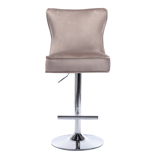 Jemona Mink Velvet Bar Stools In Pair Furniture in Fashion