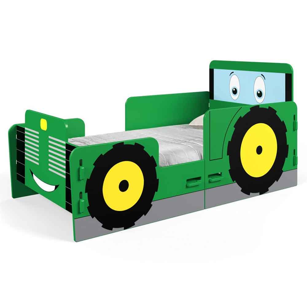 Jenks Wooden Toddler Bed In Green