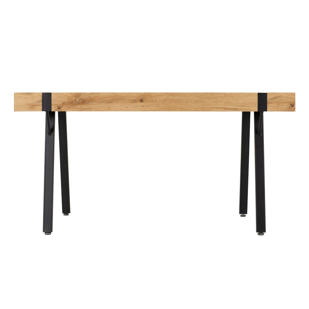 Jenlora Light Oak Wooden Dining Table with 4 Avah Emerald Green Chairs