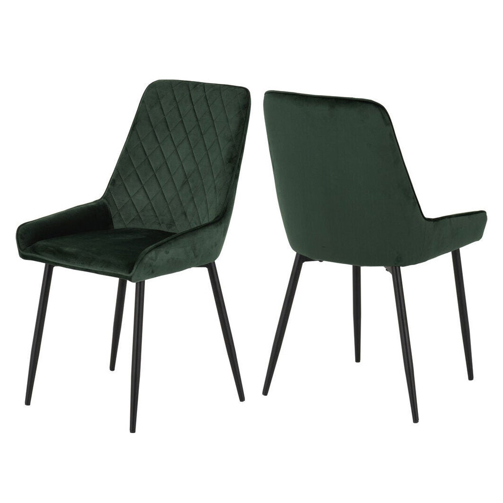 Jenlora Light Oak Wooden Dining Table with 4 Avah Emerald Green Chairs