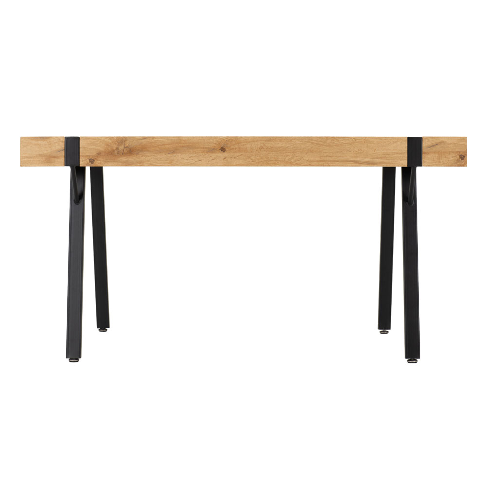 Jenlora Light Oak Wooden Dining Table with 4 Avah Grey Chairs