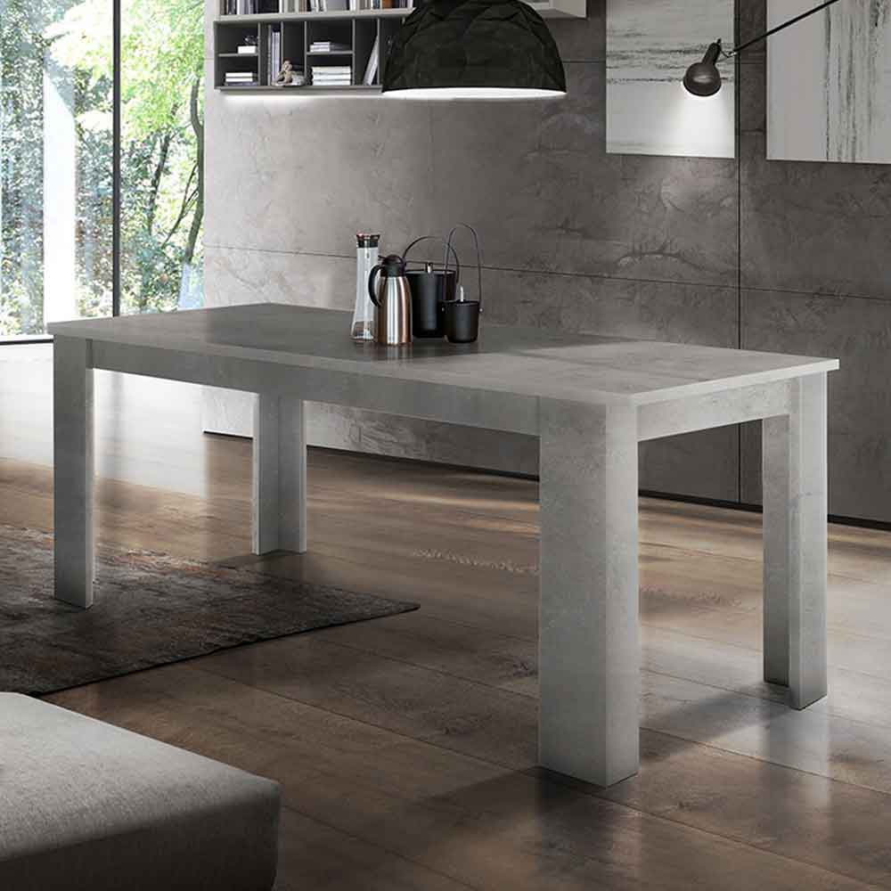 Jennings Large Wooden Extending Dining Table In Bronx Concrete