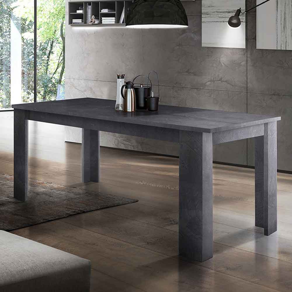 Jennings Large Wooden Extending Dining Table In Slate