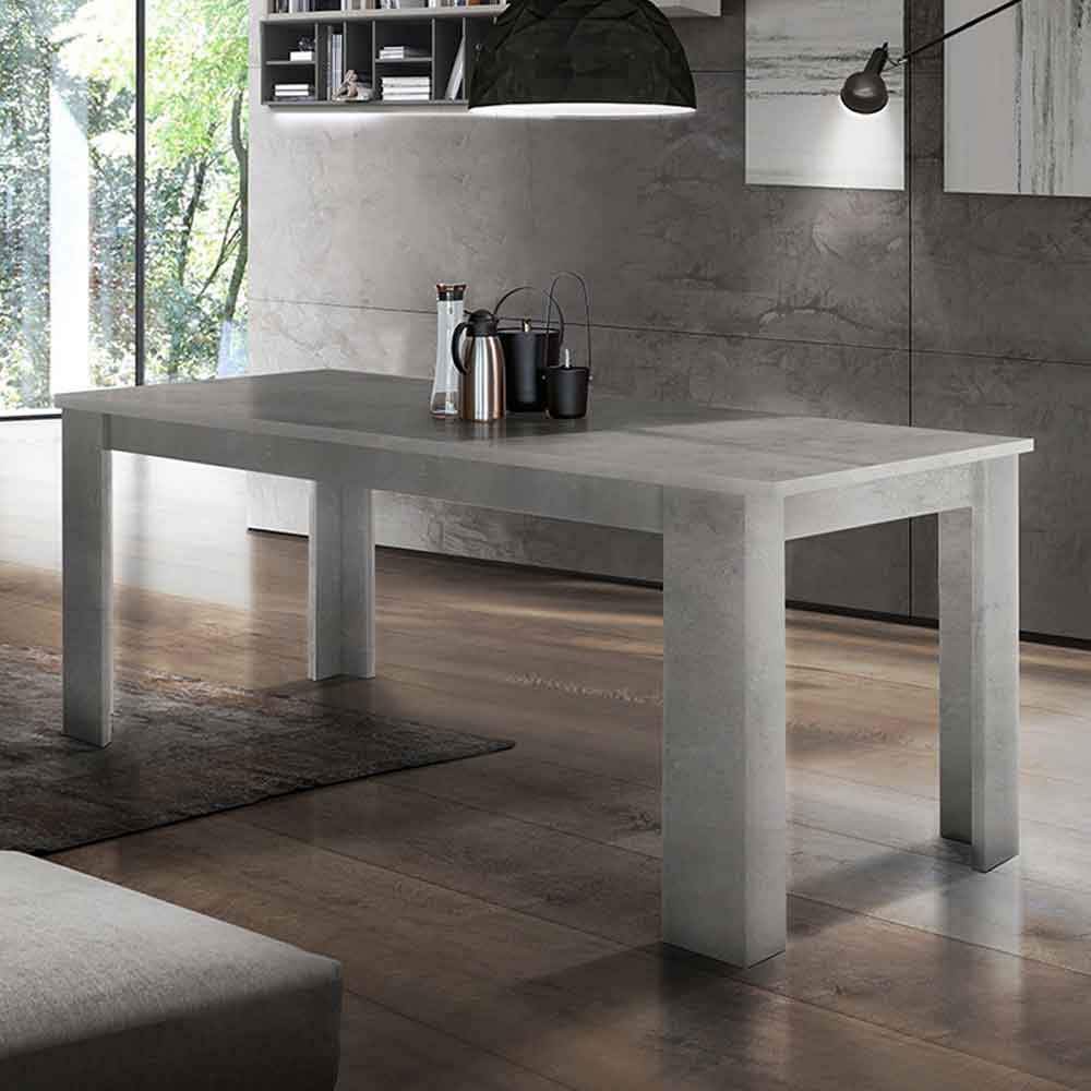 Jennings Medium Wooden Extending Dining Table In Bronx Concrete