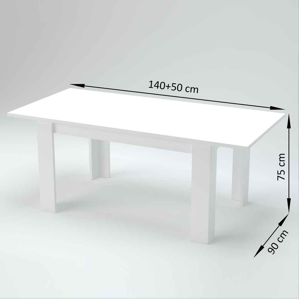 Jennings Medium Wooden Extending Dining Table In Bronx Concrete