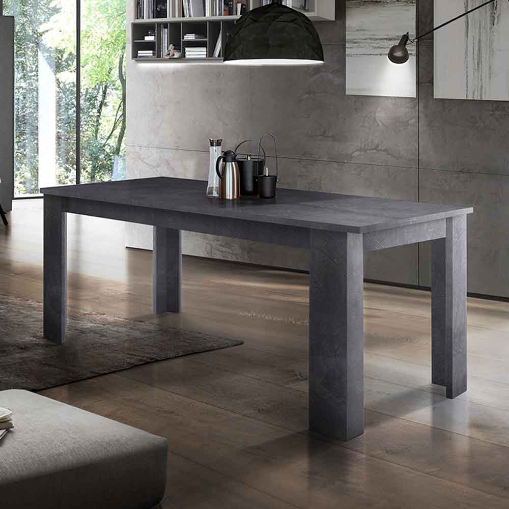 Jennings Medium Wooden Extending Dining Table In Slate