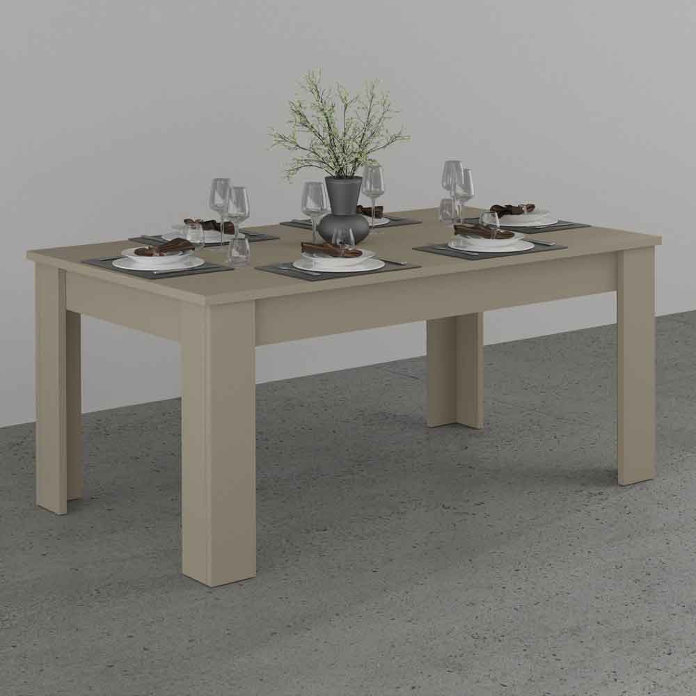 Jennings Medium Wooden Extending Dining Table In Taupe