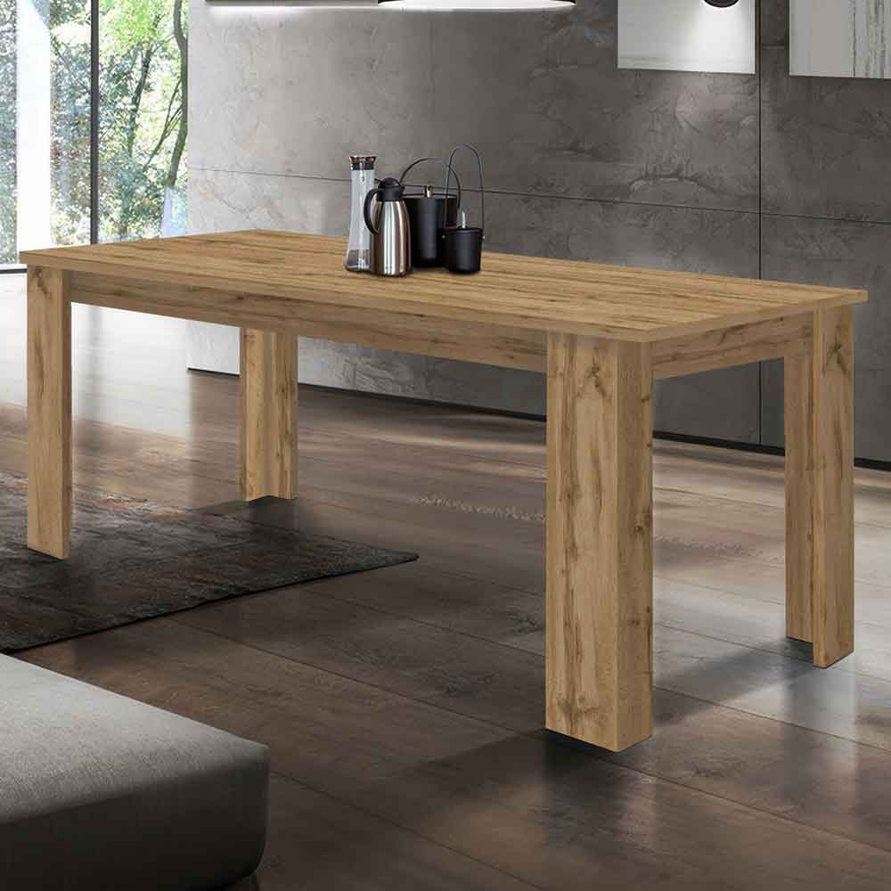 Jennings Medium Wooden Extending Dining Table In Wotan Oak