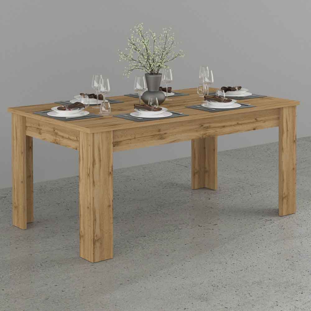 Jennings Medium Wooden Extending Dining Table In Wotan Oak